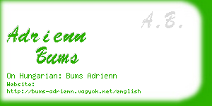 adrienn bums business card